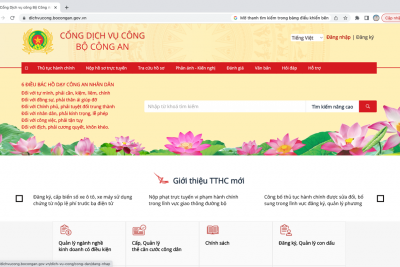 Hướng dẫn nộp hồ sơ trực tuyến lĩnh vực con dấu trên Cổng dịch vụ công Bộ Công an