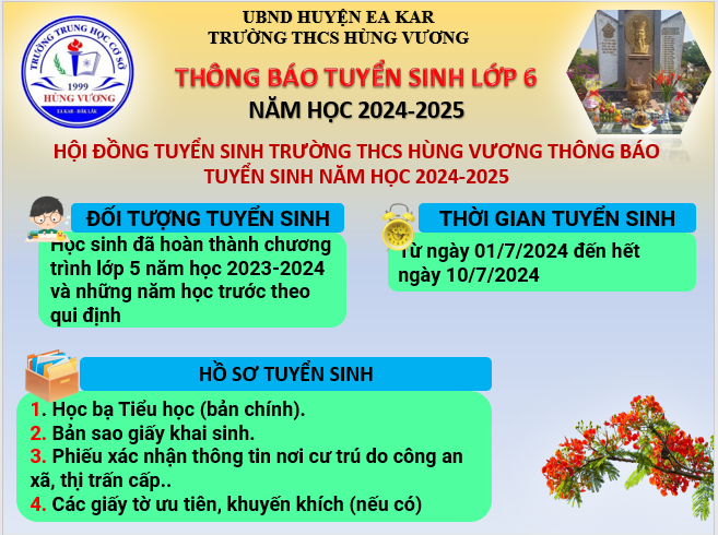 KẾ HOẠCH TUYỂN SINH NĂM HỌC 2024-2025